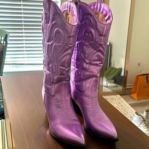Metallic Purple Cowboy Boots
